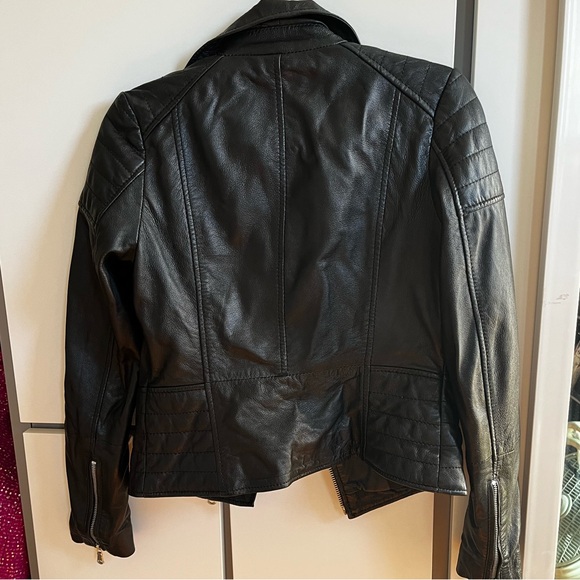 ASOS Barneys Original Clara Genuine Leather Jacket - Picture 2 of 7